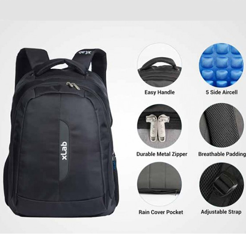 X-LAB XLB-1435AR  Laptob Backpack with RainCover- Black