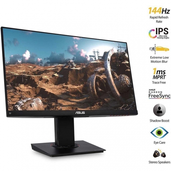 ASUS TUF Gaming VG249Q Gaming Monitor – 23.8 inch Full HD (1920x1080), 144Hz, IPS, Extreme Low Motion Blur™, Adaptive-sync, FreeSync™,1ms (MPRT)