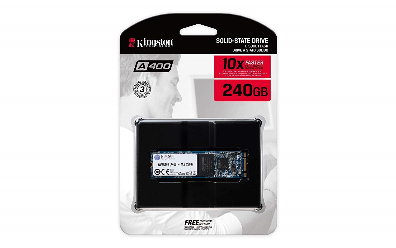 Kingston M.2 SSD - SATA III - 240GB