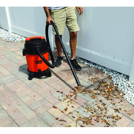 Black and Decker 1200W 10 Liter Wet and Dry Tank Drum Vacuum Cleaner Orange and Black - WDBD10-B5