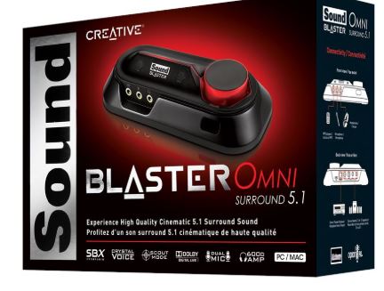 Sound Blaster Omni Surround 5.1 USB Sound Card with 600 Ohm Headphone Amp