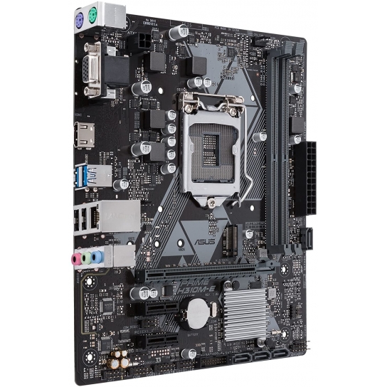 ASUS PRIME H310M-E Intel LGA-1151 mATX motherboard with LED lighting