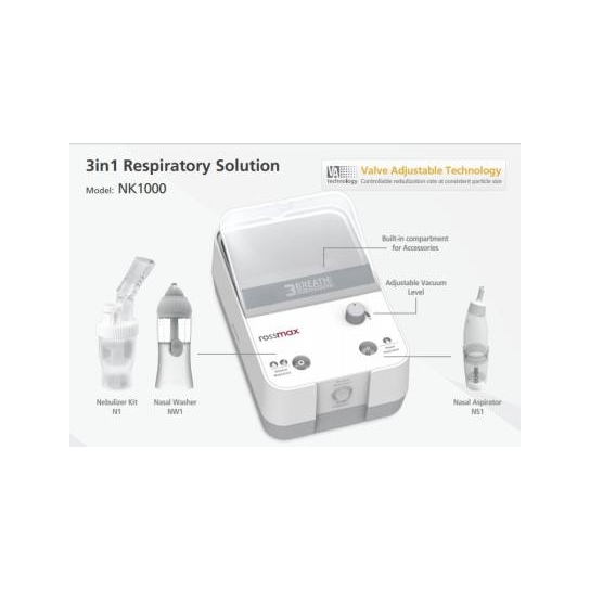 Rossmax 3BREATH Respiratory Solution 3 in1 Nebulizer NK1000