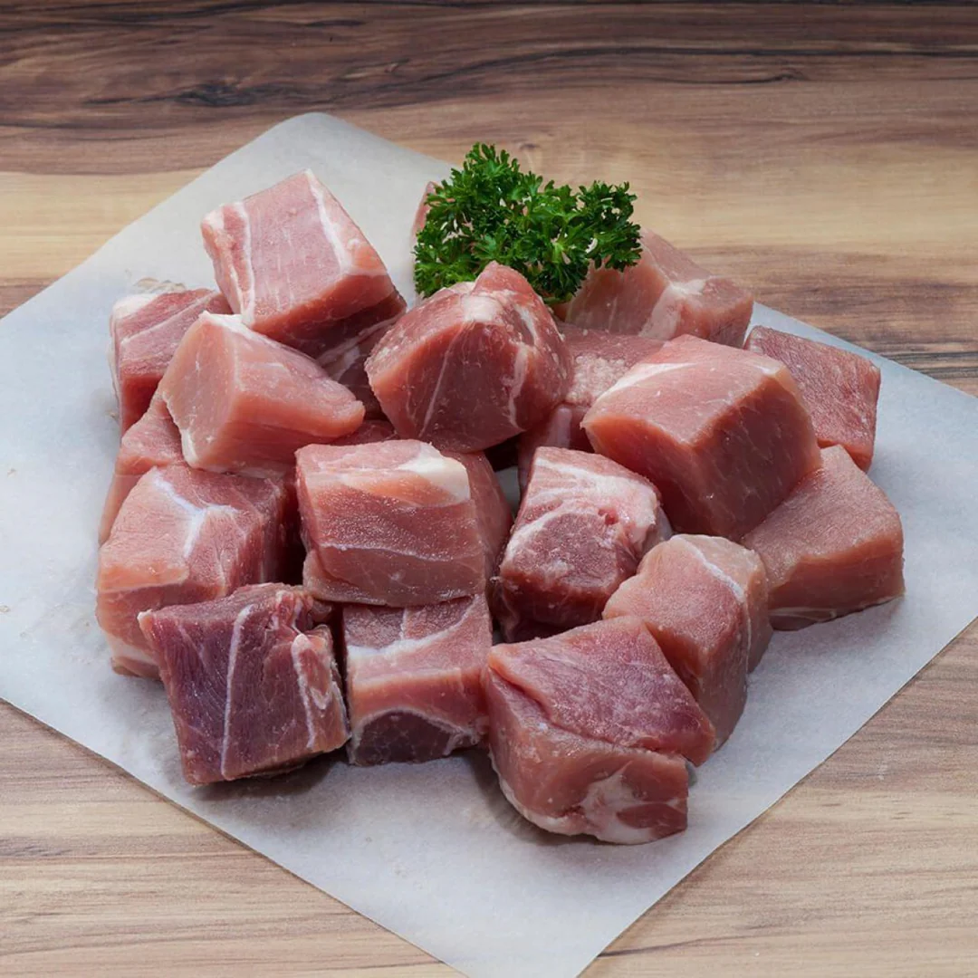 Pork boneless meat cubes 500gm