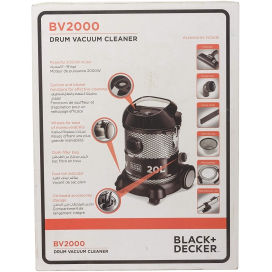 Black and Decker BV2000-B5 Dustbowl Barrel Vacuum Cleaner