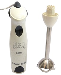 Black &amp;amp; Decker 300W Stick Hand Blender - White SB3140-B5