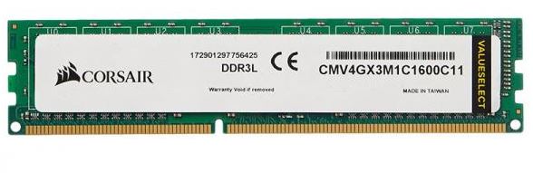 CORSAIR Memory &amp;amp;mdash; 4GB DDR3  (CMV4GX3M1C1600C11)