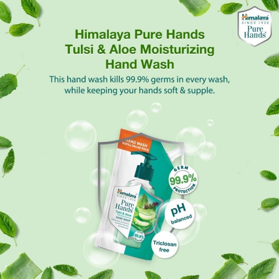 Himalaya Pure Hands Tulsi and  Aloe Hand Wash 185ml Refill Pack