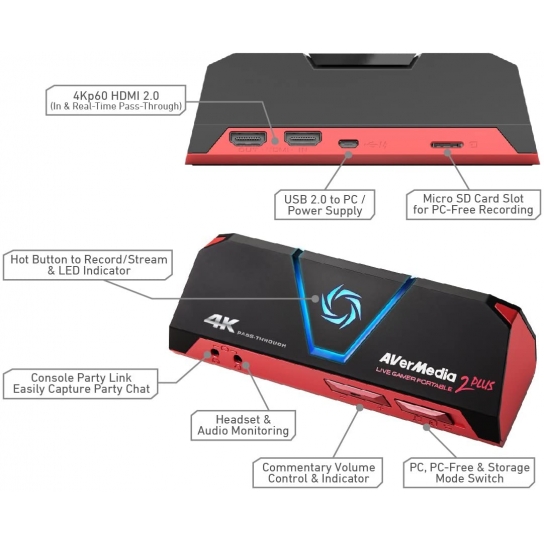 AVERMEDIA Live Gamer GC513 External 4K Streaming capture card device