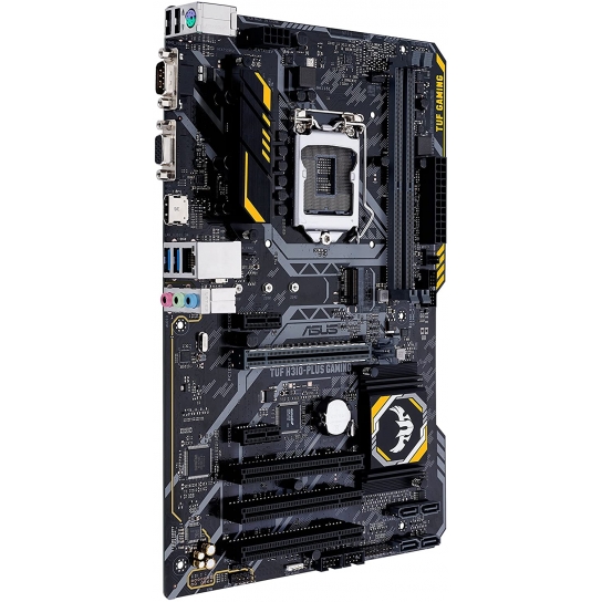 ASUS TUF H310-PLUS GAMING Intel H310 ATX gaming motherboard with Aura Sync RGB LED lighting
