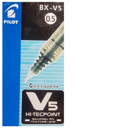 Pilot Pen Black V5 HI-TECPOINT 0.5 Roller Ball